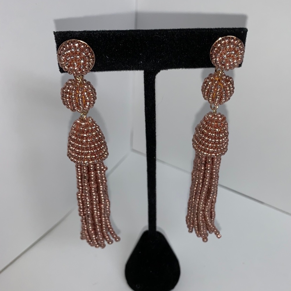 BaubleBar Pink Beaded Drop Earrings